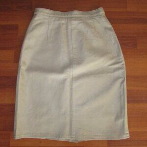 Vintage Genuine Leather Pencil Skirt - 27" Waist